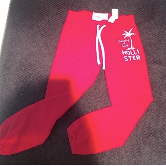 Hollister Red Jogger Sweatpants - Picture 6 of 7